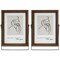 Northlight Wooden Photo Frames with Display Stand for 5" x 7" Photo - Dark Brown - Set of 2